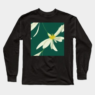 Beautiful Stylized White Flowers, for all those who love nature #184 Long Sleeve T-Shirt